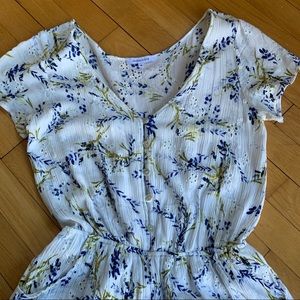 White Floral Romper